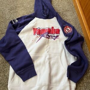 Yamaha Racing Blue and White Hoodie